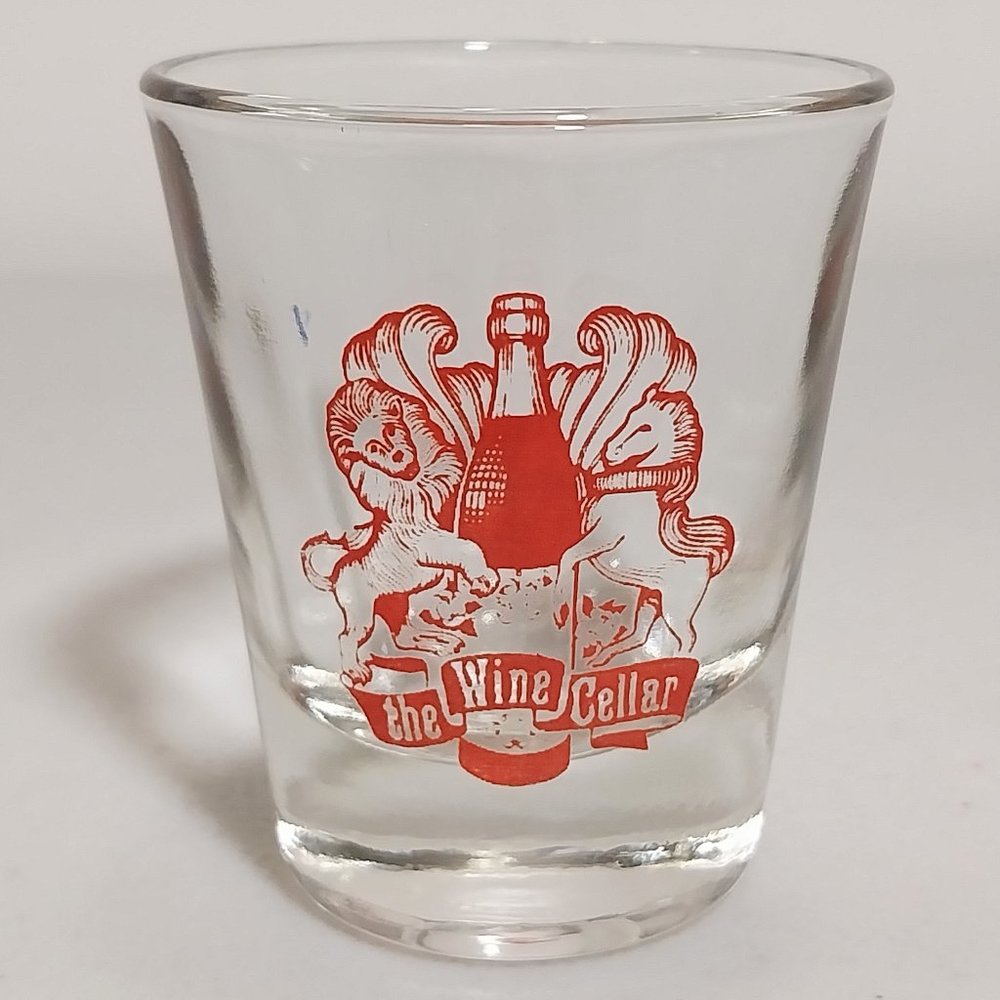 Vintage "The Wine Cellar Shot Glass RED #S033